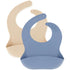 Mikk-Line Silicone Bibs (2 Pack) Tableware Faded Denim